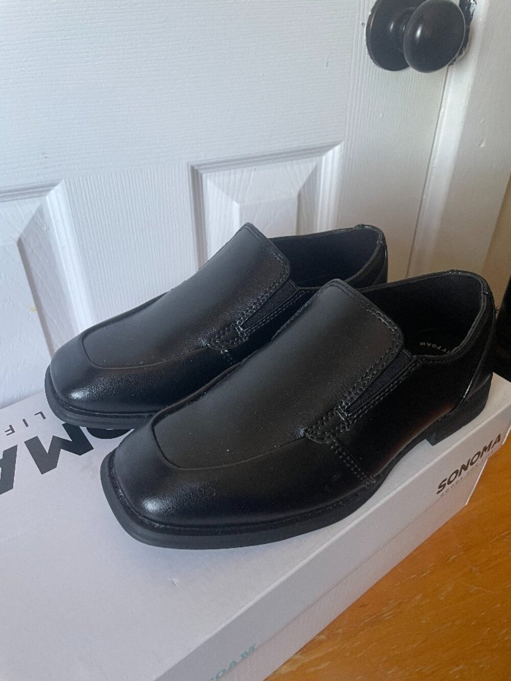 Sonoma Goods for life Cristopher Boys dress shoes. Black. Boys size 1.  new